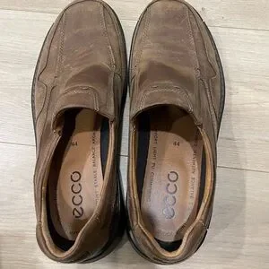 ECCO Light Shock Point brown leather slip-on comfort shoes men\'s 43/9-9.5 s-l400.jpg main image 3